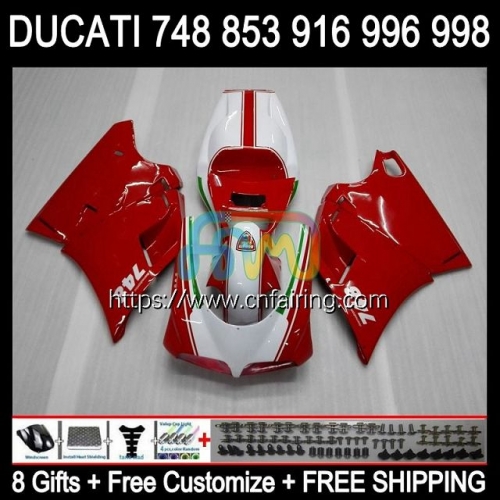 Injection For DUCATI 748 853 916 996 998 S R 748S 853S 916S 996S 998S White red hot 94 99 00 01 02 916R 998R 1994 1999 2000 2001 2002 Fairing 126HM.35