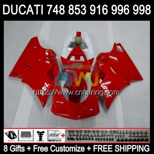 Injection For DUCATI 748 853 916 996 998 S R 748S 853S 916S 996S 998S 94 99 00 01 02 916R 998R 1994 1999 2000 2001 2002 Fairing Stock Red 126HM.33