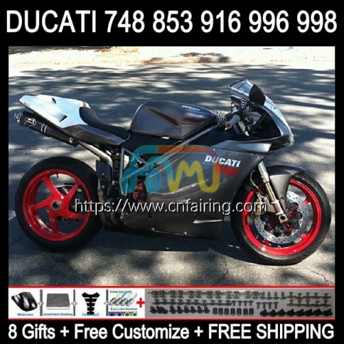Injection For DUCATI 748 853 916 996 998 S R 748S 853S 916S 996S 998S 94 99 00 01 02 916R Glossy Grey 998R 1994 1999 2000 2001 2002 Fairing 126HM.44