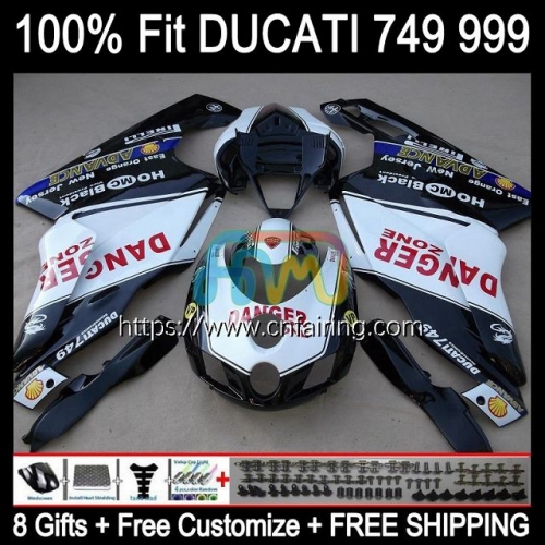 Injection Body For DUCATI 749-999 749S 999S 749 999 Bodywork 749 999 S R 03 04 05 06 749R 999R 2003 2004 2005 2006 OEM Fairings Black XEROX 125HM.29