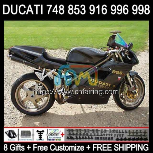 Injection For DUCATI 748S 853S 916S 996S 998S 748 853 916 996 998 S R 94 95 96 97 98 748R Gloss Black 996R 1994 1995 1996 1997 1998 Fairing 124HM.46