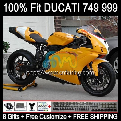 Injection Body For DUCATI 749-999 749S 999S 749 999 Bodywork 749 999 S R 03 04 05 06 749R Yelow hot 999R 2003 2004 2005 2006 OEM Fairings 125HM.36