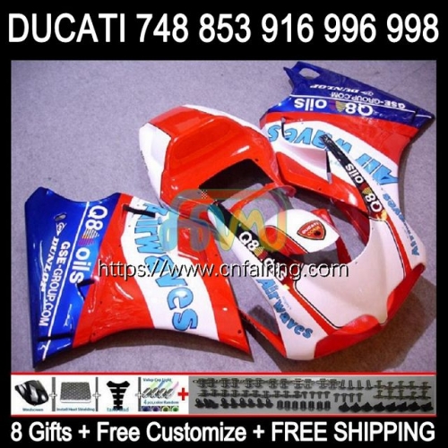 Injection For DUCATI 916S 996S 998S 748S 853S 748 853 916 1994 1995 Blue red hot 1996 1997 1998 996 998 S R 748R 996R 94 95 96 97 98 Fairing 124HM.83