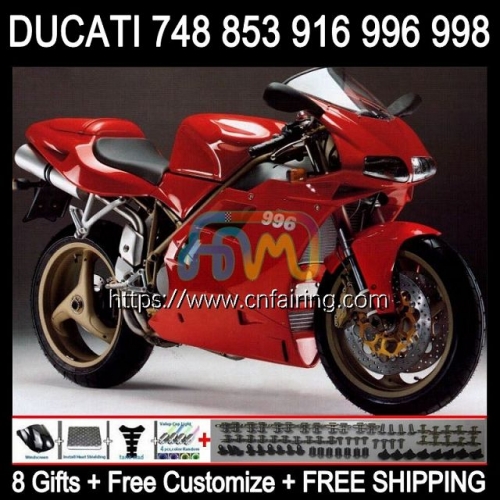 Injection For DUCATI 916R 998R 748S 853S 916S 996S 998S 1994 1999 2000 2001 2002 748 853 916 996 998 Glossy red S R 94 99 00 01 02 Fairing 126HM.62