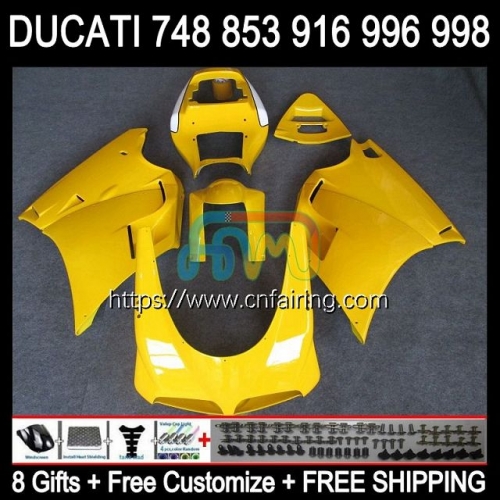 Injection For DUCATI 748 853 916 996 998 S R 748S 853S 916S 996S 998S 94 99 00 01 02 916R Stock Yellow 998R 1994 1999 2000 2001 2002 Fairing 126HM.24