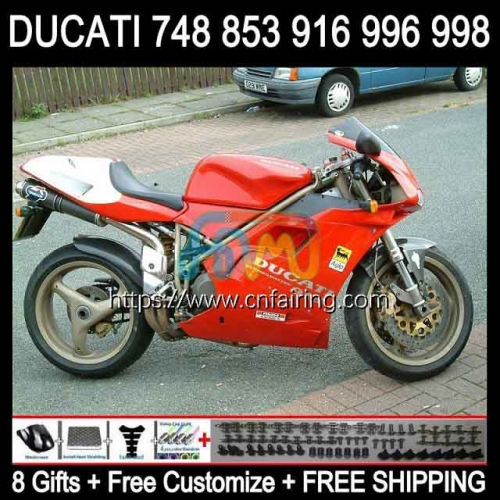 Injection For DUCATI 748 853 916 996 998 S R 748S 853S 916S 996S 998S 94 99 00 01 02 916R 998R 1994 1999 2000 2001 2002 Fairing Stock Red 126HM.15