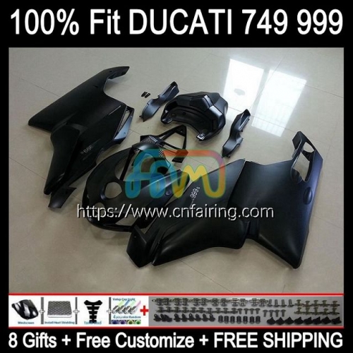 Injection Body For DUCATI Matte Black 749-999 749S 999S 749 999 Bodywork 749 999 S R 03 04 05 06 749R 999R 2003 2004 2005 2006 OEM Fairings 125HM.14