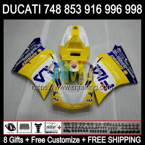 Injection For DUCATI 748S 853S 916S 996S 998S 748 853 916 996 998 S R 94 95 96 97 98 748R 996R 1994 1995 1996 1997 1998 Blue FILA Fairing 124HM.36