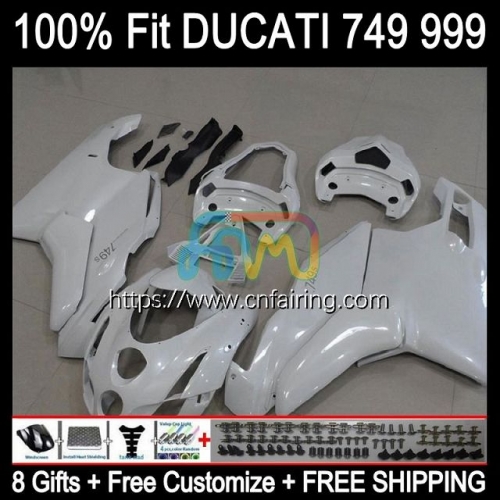 Injection Body For DUCATI 749-999 749S 999S 749 999 Bodywork 749 999 S R 03 04 05 06 749R 999R 2003 2004 2005 2006 Pearl White OEM Fairings 125HM.13