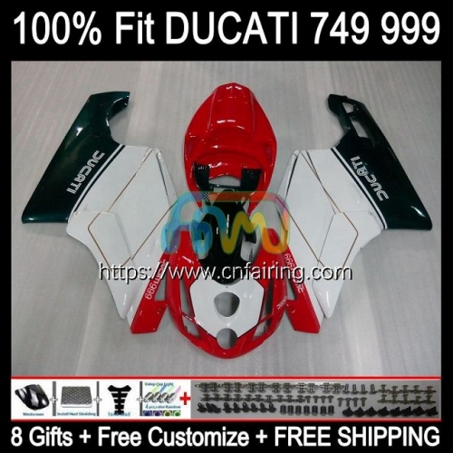 Bodys Injection For DUCATI 749R 999R 749S 749 999 2003 2004 2005 2006 Bodywork 999S 749-999 749 999 S R 03 04 05 06 OEM Fairing 125HM.43 Red white blk