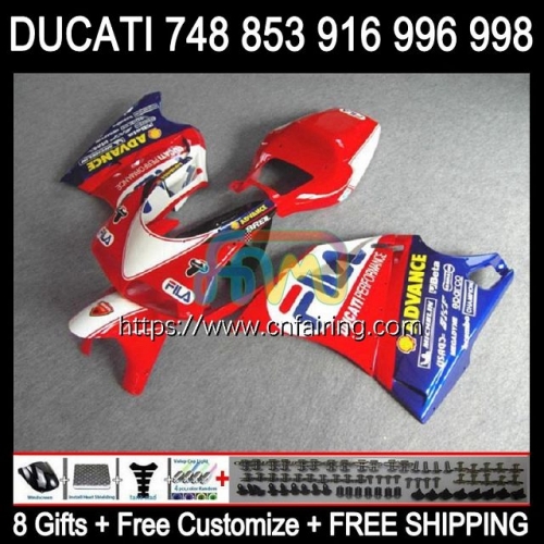Injection For DUCATI 916R 998R 748S 853S 916S 996S 998S 1994 1999 2000 2001 2002 Red FILA 748 853 916 996 998 S R 94 99 00 01 02 Fairing 126HM.60