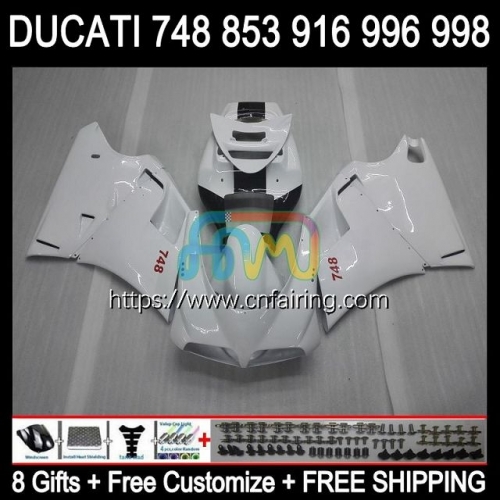 Injection For DUCATI 748 853 916 996 998 S R 748S 853S 916S 996S 998S 94 99 00 01 02 916R 998R 1994 1999 2000 2001 2002 Pearl White Fairing 126HM.37