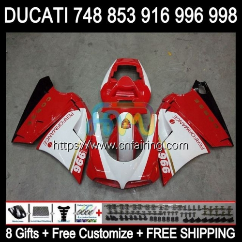 Injection For DUCATI 916S 996S 998S 748S 853S 748 853 916 1994 1995 1996 1997 1998 996 998 S R 748R 996R 94 95 96 97 98 Fairing 124HM.52 White red