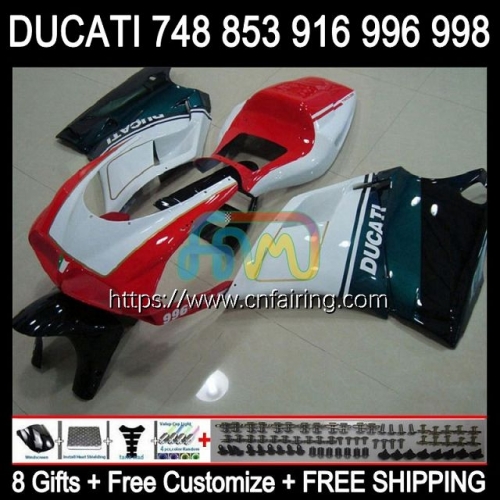 Injection For DUCATI 916S 996S 998S Green red 748S 853S 748 853 916 1994 1995 1996 1997 1998 996 998 S R 748R 996R 94 95 96 97 98 Fairing 124HM.79