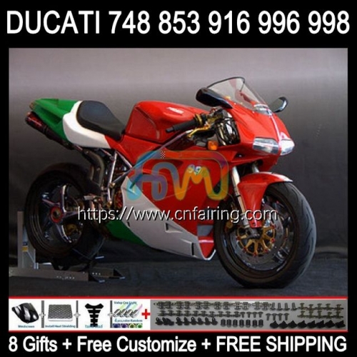 Injection For DUCATI 748 853 916 996 998 Red green S R 748S 853S 916S 996S 998S 94 99 00 01 02 916R 998R 1994 1999 2000 2001 2002 Fairing 126HM.16