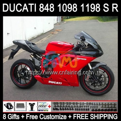 Injection For DUCATI 848R 1098R 1198R 848 1098 1198 S R 848S 1098S 07 08 09 10 11 12 1198S 2007 2008 2009 2010 2011 2012 Factory Red Fairing 123HM.58