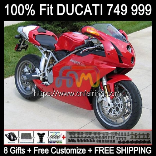 Injection Body For DUCATI 749-999 749S 999S 749 999 Bodywork 749 999 S R 03 04 05 06 749R 999R 2003 2004 2005 2006 Gloss red OEM Fairings 125HM.37