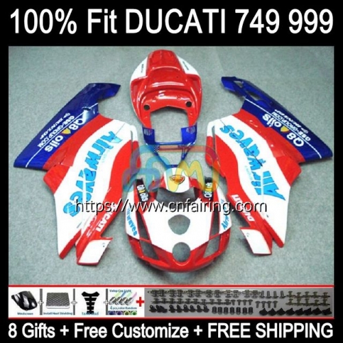 Bodys Injection For DUCATI 749R 999R 749S 749 999 2003 2004 2005 2006 Bodywork Red blue hot 999S 749-999 749 999 S R 03 04 05 06 OEM Fairing 125HM.69