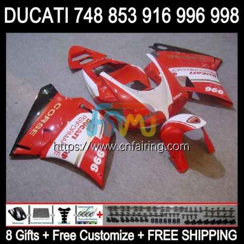 Injection For DUCATI 916R 998R 748S 853S 916S 996S 998S 1994 1999 2000 2001 2002 748 853 916 996 998 S R 94 99 00 01 02 Fairing 126HM.86 Red white blk