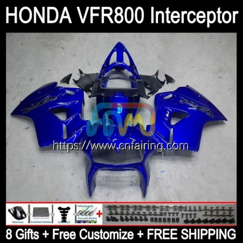 Body Kit For HONDA VFR800RR Interceptor VFR800R VFR800 VFR-800 VFR 800RR 800 RR Factory Blue 98 99 00 01 VFR-800R 1998 1999 2000 2001 Fairing 128HM.26