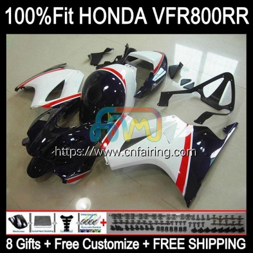 Injection For HONDA VFR800 Interceptor VFR800RR 2002 2003 2004 2005 2006 2007 VFR800R VFR White black 800RR 800 R RR 03 04 05 06 07 Fairing 129HM.43