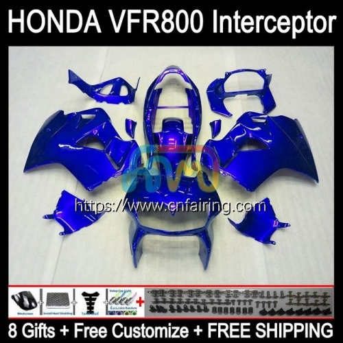 Body For HONDA Interceptor VFR-800R VFR800RR VFR800R Gloss blue VFR-800 1998 1999 2000 2001 VFR800 VFR 800RR 800 R RR 98 99 00 01 Fairings 128HM.81