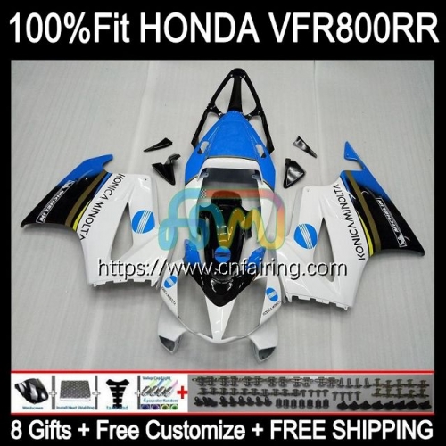 Injection For HONDA VFR800RR Interceptor VFR800 VFR 800RR 800 RR 02 03 04 05 06 07 Blue KONICA VFR800R 2002 2003 2004 2005 2006 2007 Fairing 129HM.38