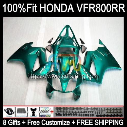 Injection For HONDA VFR800 Interceptor VFR800RR 2002 2003 2004 2005 2006 2007 VFR800R VFR 800RR 800 R RR 03 04 05 06 07 Fairing Glossy Cyan 129HM.60