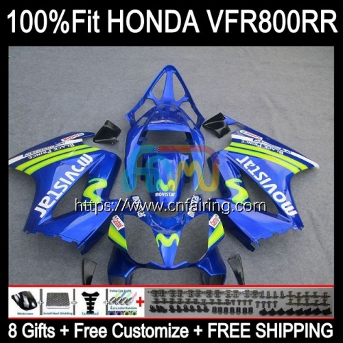 Injection For HONDA VFR800RR Interceptor VFR800 VFR Blue Movistar 800RR 800 RR 02 03 04 05 06 07 VFR800R 2002 2003 2004 2005 2006 2007 Fairing 129HM.2