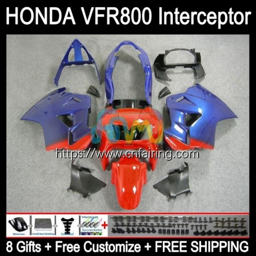 Body Kit For HONDA VFR800RR Interceptor VFR800R VFR800 VFR-800 Red blue hot VFR 800RR 800 RR 98 99 00 01 VFR-800R 1998 1999 2000 2001 Fairing 128HM.12