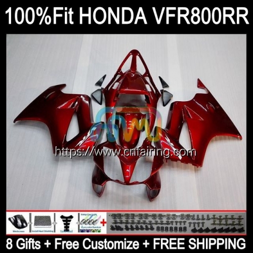 Injection For HONDA Interceptor VFR 800RR 800 VFR800 RR VFR800RR 02 08 09 10 11 12 VFR800R 2002 2008 2009 2010 2011 2012 Fairing Metallic Red 130HM.0