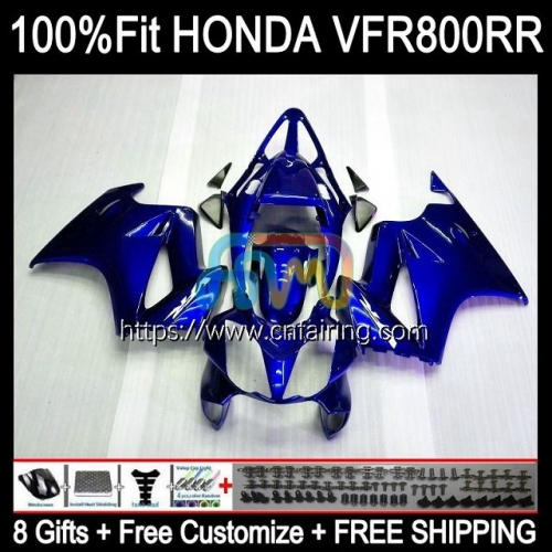 Injection For HONDA Gloss blue VFR800 Interceptor VFR800RR 2002 2003 2004 2005 2006 2007 VFR800R VFR 800RR 800 R RR 03 04 05 06 07 Fairing 129HM.61