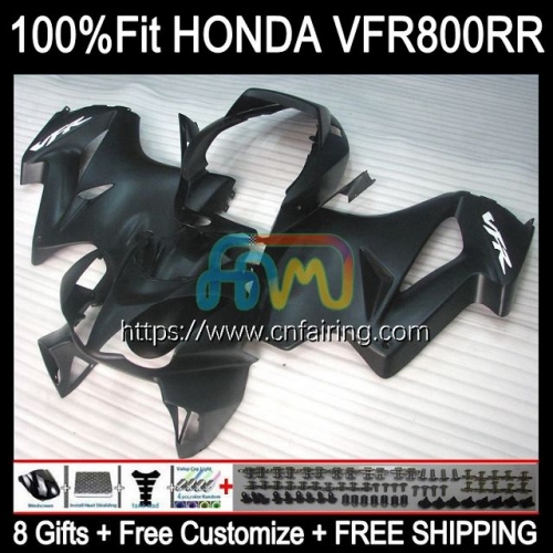 Injection For HONDA VFR800 Interceptor VFR800RR 2002 2003 2004 2005 2006 2007 VFR800R VFR 800RR 800 R RR Flat Black 03 04 05 06 07 Fairing 129HM.47