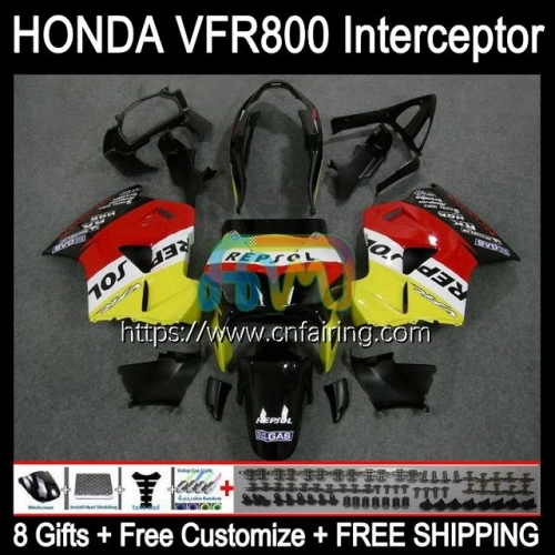 Body Kit For HONDA VFR800RR Interceptor VFR800R VFR800 VFR-800 VFR 800RR 800 RR 98 99 00 01 VFR-800R New Repsol 1998 1999 2000 2001 Fairing 128HM.14