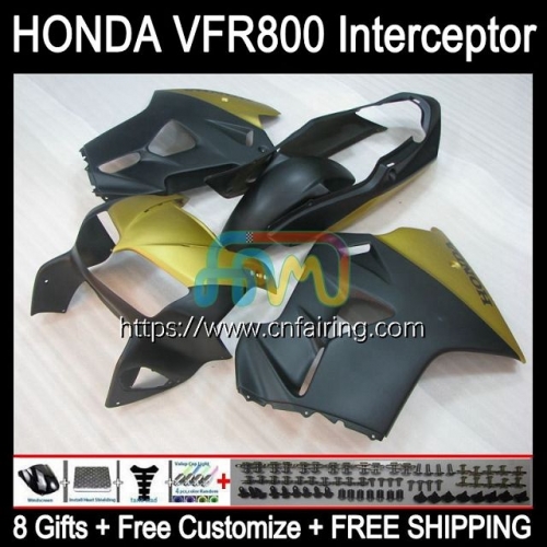 Body Kit For HONDA VFR800RR Interceptor VFR800R VFR800 VFR-800 Matte Black VFR 800RR 800 RR 98 99 00 01 VFR-800R 1998 1999 2000 2001 Fairing 128HM.1