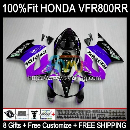 Injection For HONDA VFR800 Interceptor VFR800RR 2002 2003 2004 2005 2006 2007 VFR800R VFR 800RR 800 Purple New R RR 03 04 05 06 07 Fairing 129HM.69