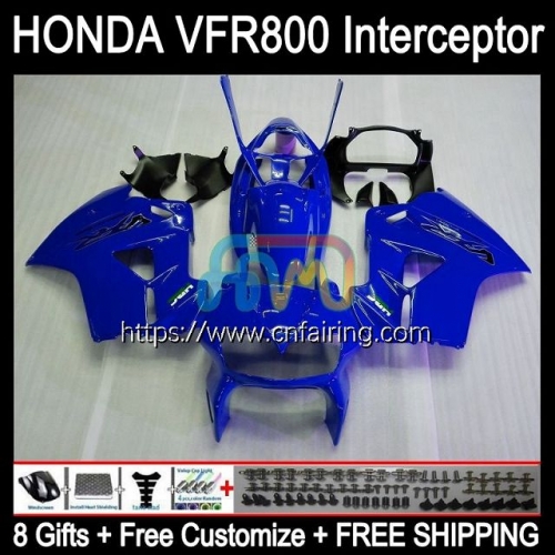 Body For HONDA Interceptor VFR-800R VFR800RR VFR800R VFR-800 1998 1999 2000 2001 VFR800 VFR 800RR 800 R RR 98 99 00 01 Blue black Fairings 128HM.58