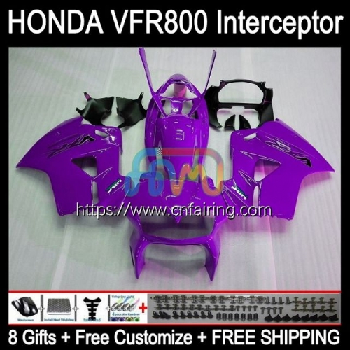 Body For HONDA Interceptor VFR-800R VFR800RR VFR800R VFR-800 1998 1999 2000 2001 New Purple VFR800 VFR 800RR 800 R RR 98 99 00 01 Fairings 128HM.59