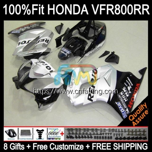 Injection For HONDA VFR800 Interceptor Repsol Blk VFR800RR 2002 2003 2004 2005 2006 2007 VFR800R VFR 800RR 800 R RR 03 04 05 06 07 Fairing 129HM.54