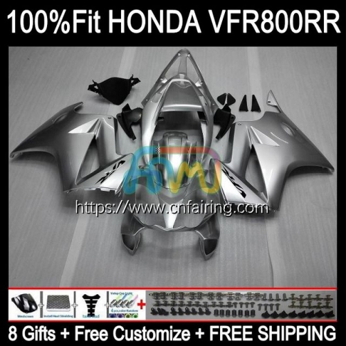 Injection For HONDA Interceptor VFR 800RR 800 VFR800 RR VFR800RR 02 08 09 10 11 12 ALL Silvery VFR800R 2002 2008 2009 2010 2011 2012 Fairing 130HM.31