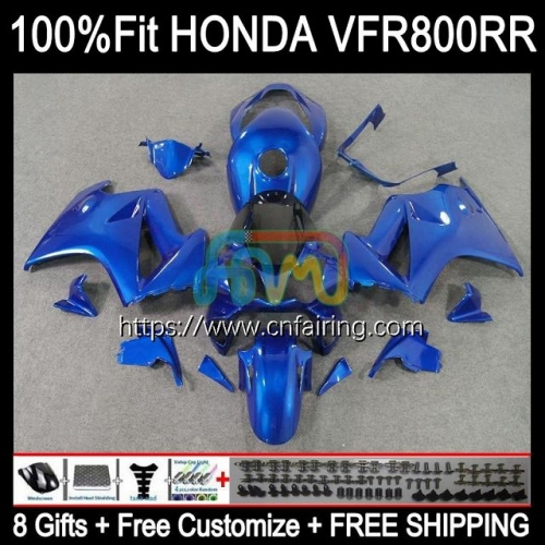 Injection For HONDA Interceptor VFR 800RR 800 VFR800 RR VFR800RR 02 08 09 10 11 12 VFR800R 2002 2008 2009 2010 2011 2012 Fairing Metallic blue 130HM.1