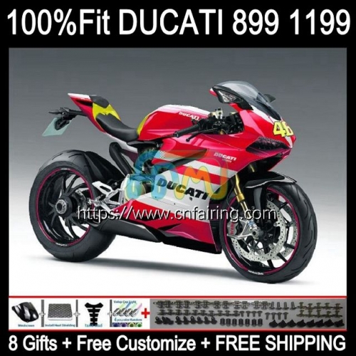 Injection Body For DUCATI 1199 Panigale 899R 1199R 899S 899 Red rose white 199 S R 12 13 14 15 16 1199S 2012 2013 2014 2015 2016 OEM Fairings 127HM.9