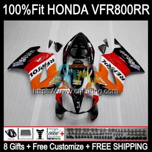 Hot Orange Injection For HONDA Interceptor VFR 800RR 800 VFR800 RR VFR800RR 02 08 09 10 11 12 VFR800R 2002 2008 2009 2010 2011 2012 Fairing 130HM.30