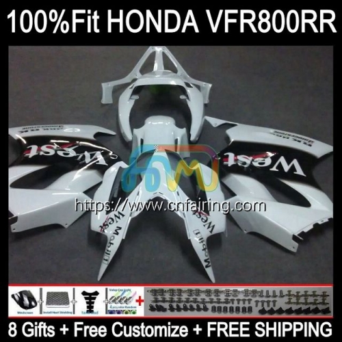 Injection For HONDA Interceptor VFR 800RR White West 800 VFR800 RR VFR800RR 02 08 09 10 11 12 VFR800R 2002 2008 2009 2010 2011 2012 Fairing 130HM.18