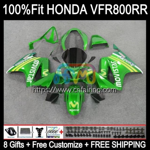 Injection For HONDA Interceptor VFR 800RR 800 VFR800 RR VFR800RR 02 08 09 10 11 12 Factory Green VFR800R 2002 2008 2009 2010 2011 2012 Fairing 130HM.6