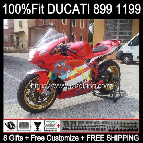 Injection Body For DUCATI 1199 Panigale White red hot 899R 1199R 899S 899 1199 S R 12 13 14 15 16 1199S 2012 2013 2014 2015 2016 OEM Fairings 127HM.1