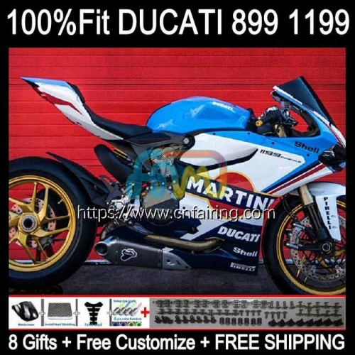 Injection Body For DUCATI 1199 Panigale 899R 1199R 899S 899 1199 S R 12 13 14 15 16 White blue 1199S 2012 2013 2014 2015 2016 OEM Fairings 127HM.27
