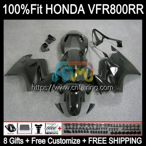 Injection For HONDA Interceptor VFR 800RR 800 VFR800 RR VFR800RR Glossy Black 02 08 09 10 11 12 VFR800R 2002 2008 2009 2010 2011 2012 Fairing 130HM.16