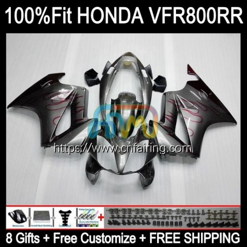 Injection For HONDA Interceptor VFR Silvery Grey 800RR 800 VFR800 RR VFR800RR 02 08 09 10 11 12 VFR800R 2002 2008 2009 2010 2011 2012 Fairing 130HM.29