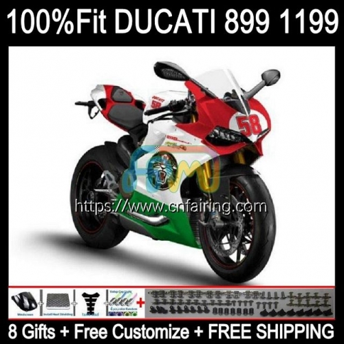 Injection Body For DUCATI 1199 Panigale 899R 1199R 899S 899 1199 S R 12 13 14 15 16 1199S Red green 2012 2013 2014 2015 2016 OEM Fairings 127HM.18